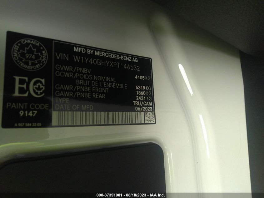 2023 MERCEDES-BENZ SPRINTER CARGO VAN W1Y40BHYXPT146532