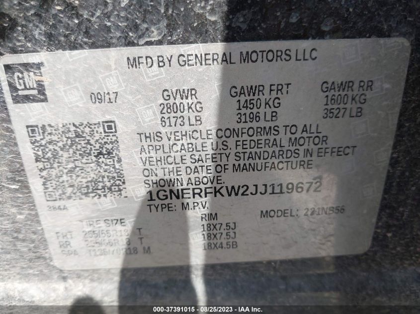 2018 CHEVROLET TRAVERSE LS - 1GNERFKW2JJ119672