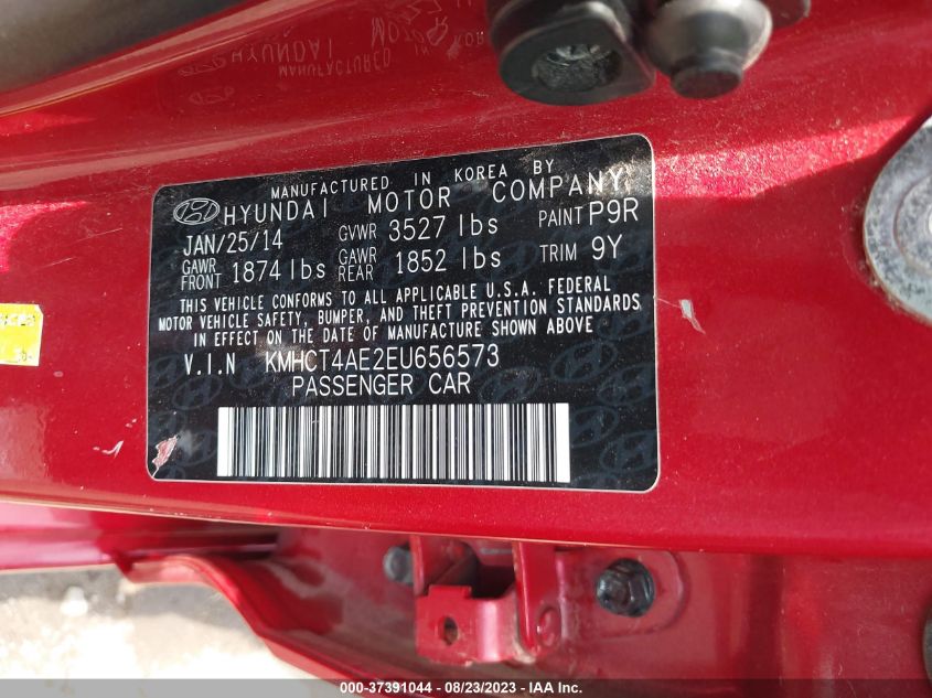 2014 HYUNDAI ACCENT GLS - KMHCT4AE2EU656573