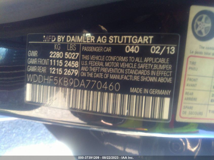 2013 MERCEDES-BENZ E 350 - WDDHF5KB9DA700460
