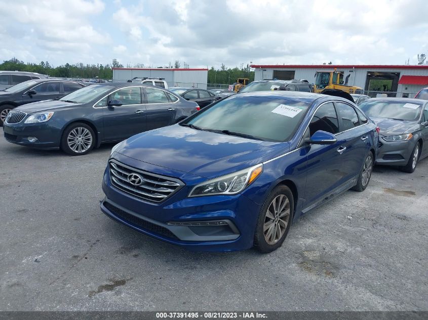 2016 HYUNDAI SONATA 2.4L SPORT - 5NPE34AF3GH320692