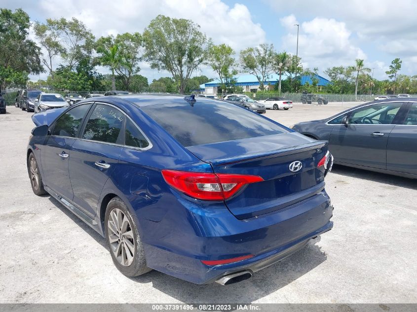 2016 HYUNDAI SONATA 2.4L SPORT - 5NPE34AF3GH320692