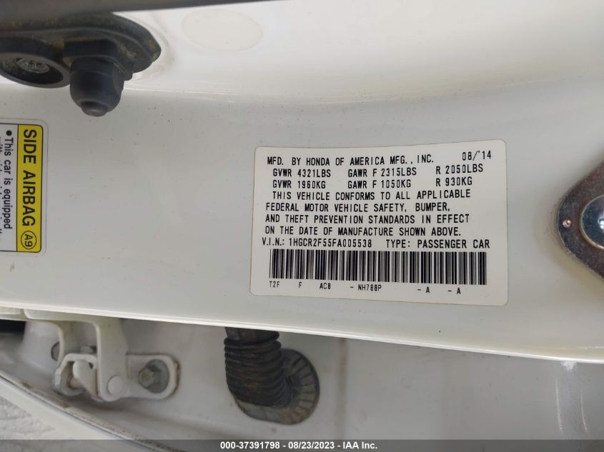2015 HONDA ACCORD SPORT - 1HGCR2F55FA005538