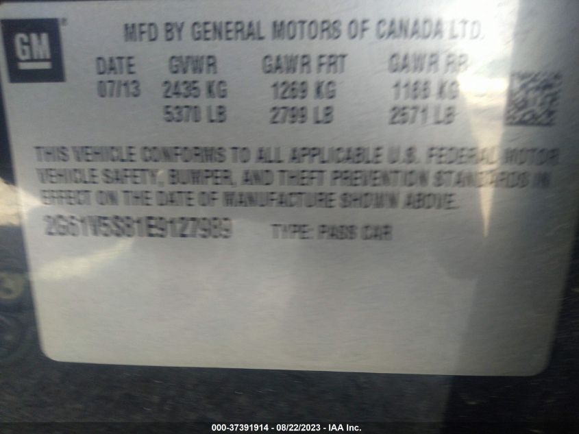 2014 CADILLAC XTS PREMIUM - 2G61V5S81E9127989