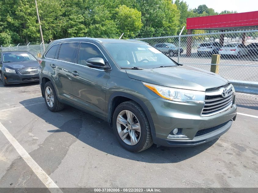2015 TOYOTA HIGHLANDER LIMITED - 5TDDKRFH9FS102478