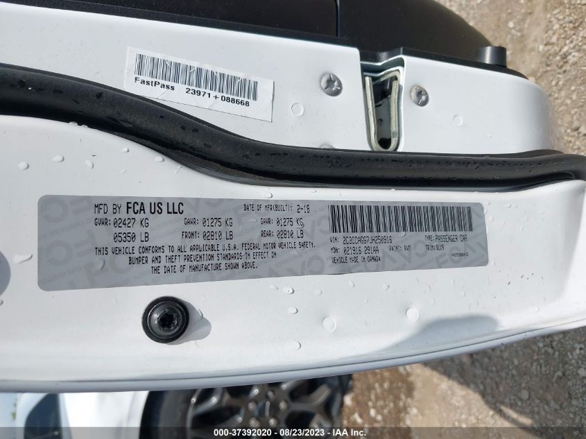 2018 CHRYSLER 300 300S - 2C3CCAGG7JH250916
