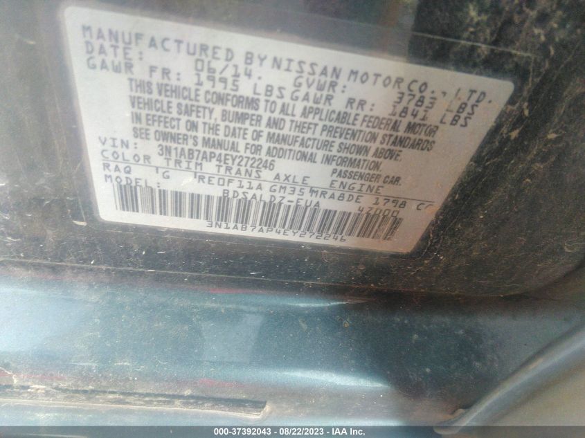 2014 NISSAN SENTRA SV - 3N1AB7AP4EY272246