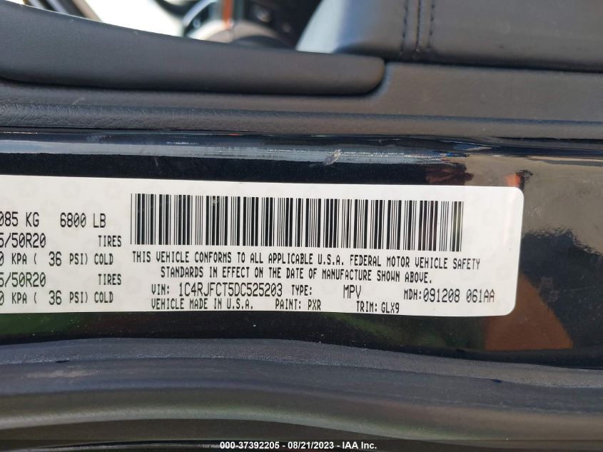 2013 JEEP GRAND CHEROKEE OVERLAND - 1C4RJFCT5DC525203