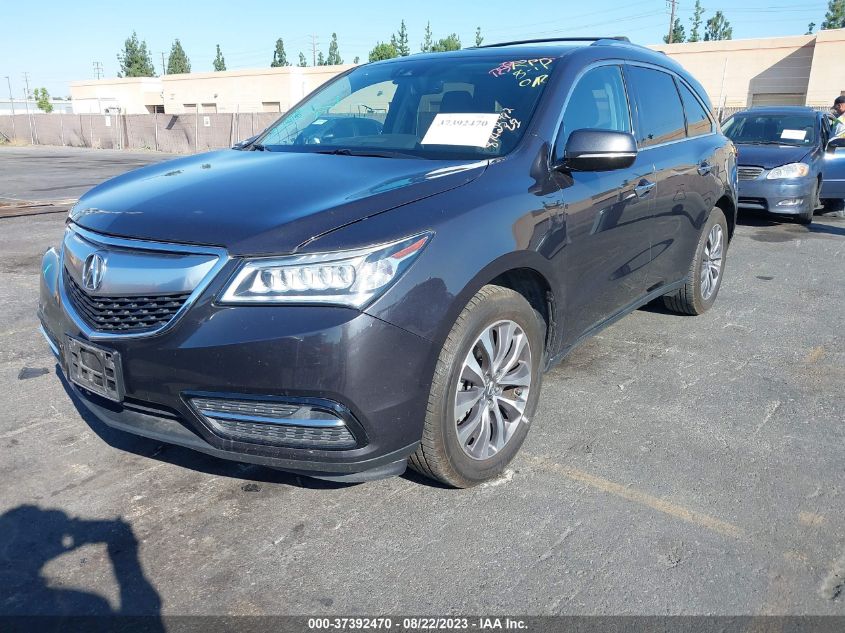2016 ACURA MDX W/TECH/W/TECH - 5FRYD4H43GB048530