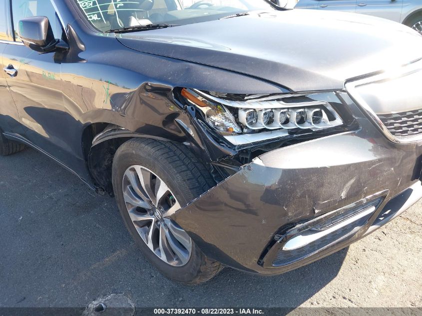 2016 ACURA MDX W/TECH/W/TECH - 5FRYD4H43GB048530