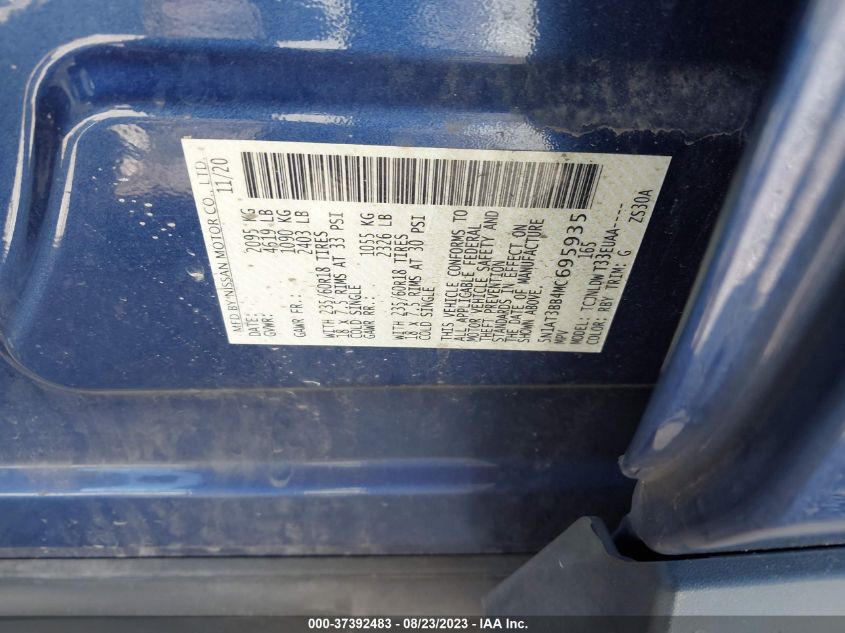 2021 NISSAN ROGUE SV - 5N1AT3BB4MC695935