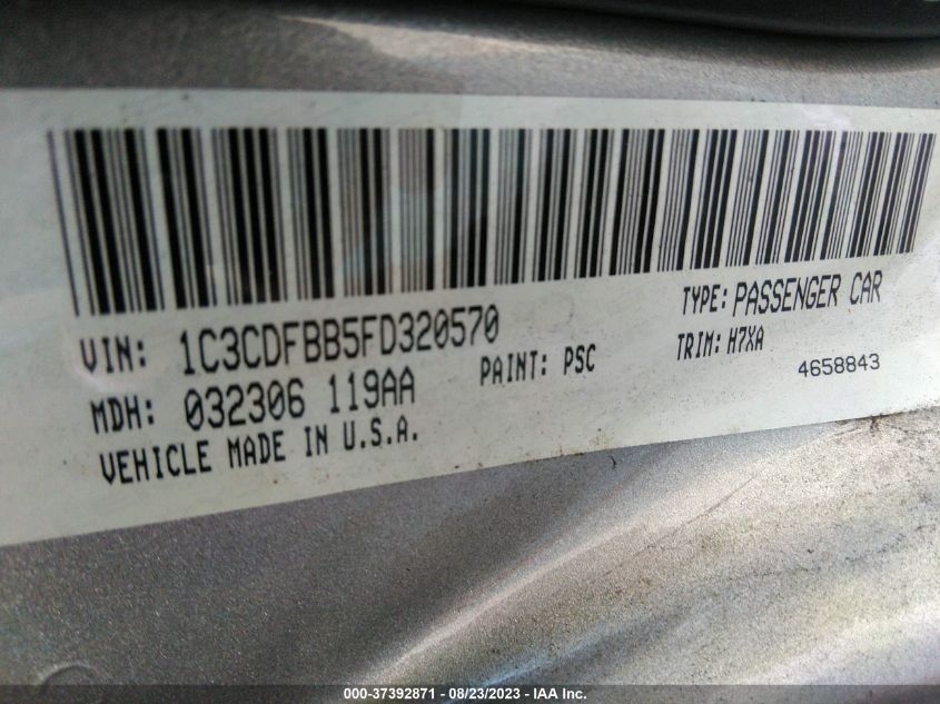 2015 DODGE DART SXT - 1C3CDFBB5FD320570