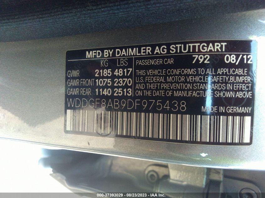 2013 MERCEDES-BENZ C-CLASS C 300 - WDDGF8AB9DF975438