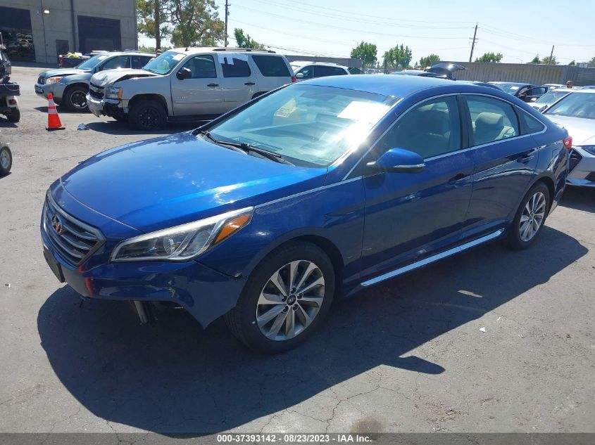 2015 HYUNDAI SONATA 2.4L SPORT - 5NPE34AF4FH081491