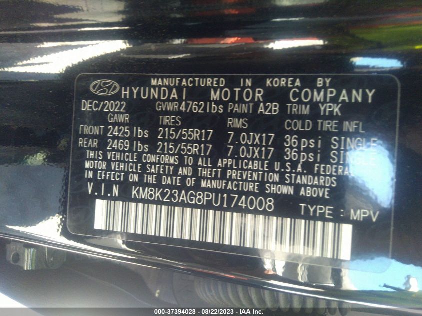 2023 HYUNDAI KONA ELECTRIC SE - KM8K23AG8PU174008