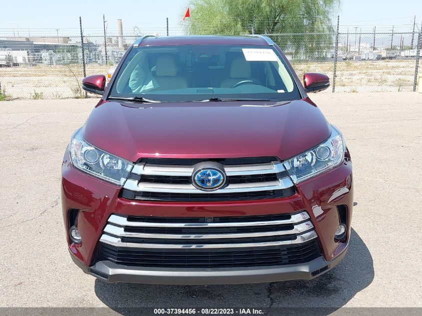 2019 TOYOTA HIGHLANDER HYBRID LIMITED - 5TDDGRFHXKS061628