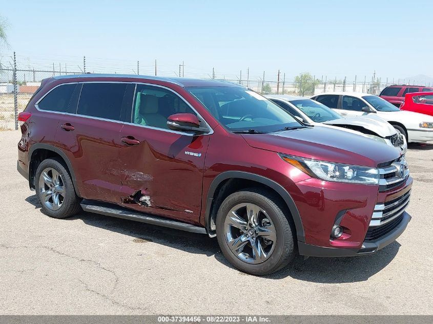 2019 TOYOTA HIGHLANDER HYBRID LIMITED - 5TDDGRFHXKS061628