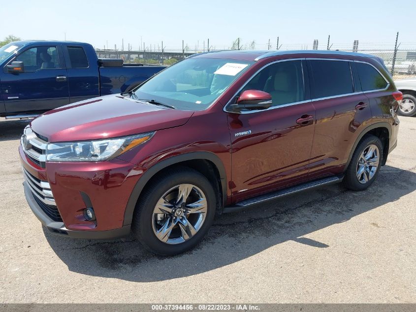 2019 TOYOTA HIGHLANDER HYBRID LIMITED - 5TDDGRFHXKS061628