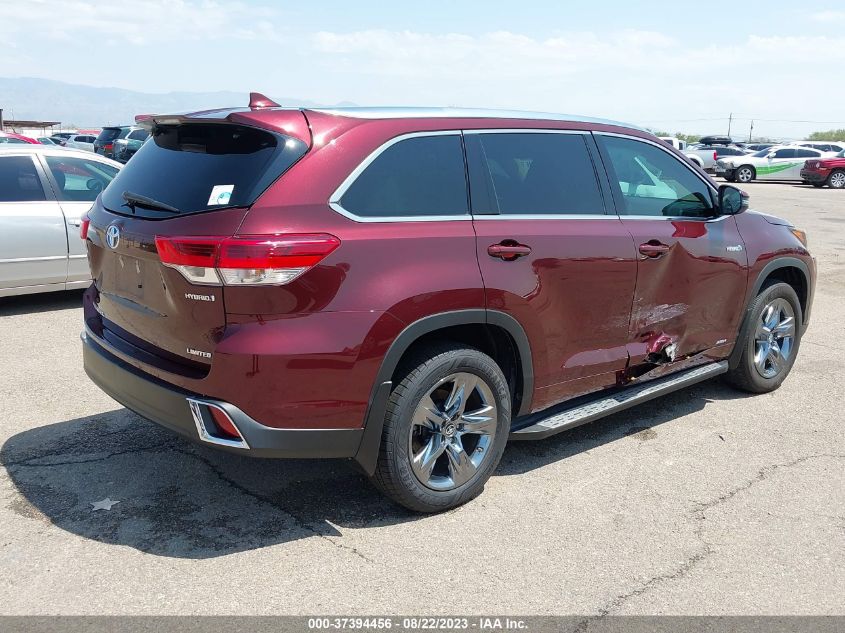 2019 TOYOTA HIGHLANDER HYBRID LIMITED - 5TDDGRFHXKS061628