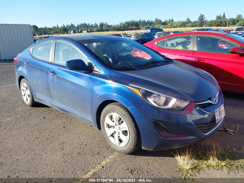 2016 HYUNDAI ELANTRA SE - 5NPDH4AE6GH710514