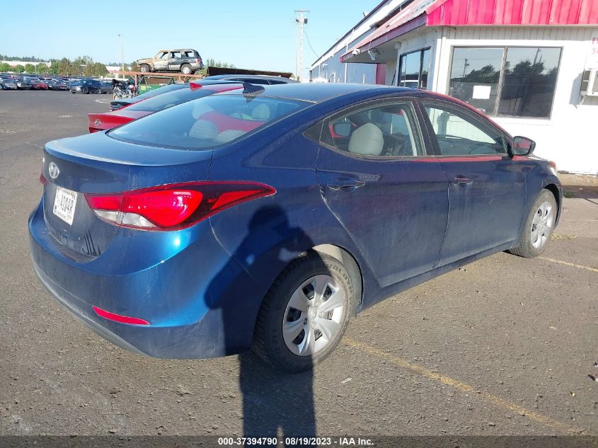2016 HYUNDAI ELANTRA SE - 5NPDH4AE6GH710514