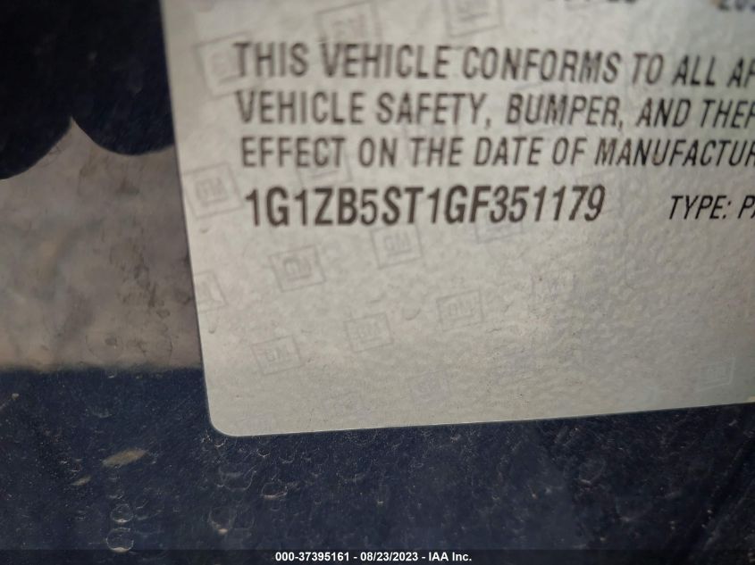 2016 CHEVROLET MALIBU LS - 1G1ZB5ST1GF351179
