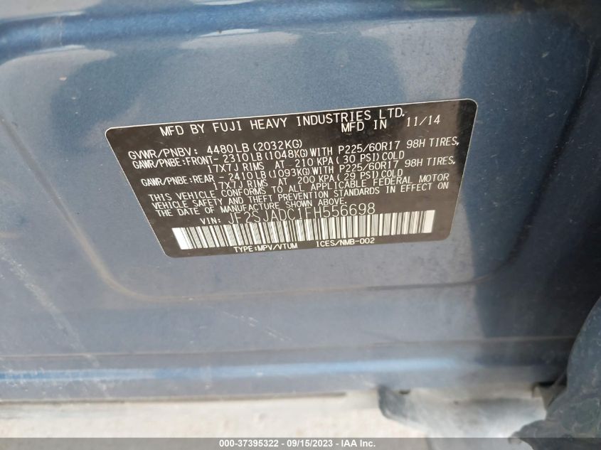 2015 SUBARU FORESTER 2.5I PREMIUM - JF2SJADC1FH556698