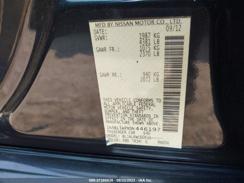 2013 NISSAN ALTIMA 3.5 S - 1N4BL3APXDN446197