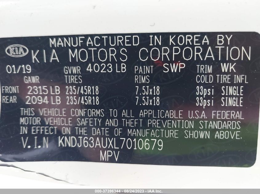 2020 KIA SOUL GT-LINE - KNDJ63AUXL7010679