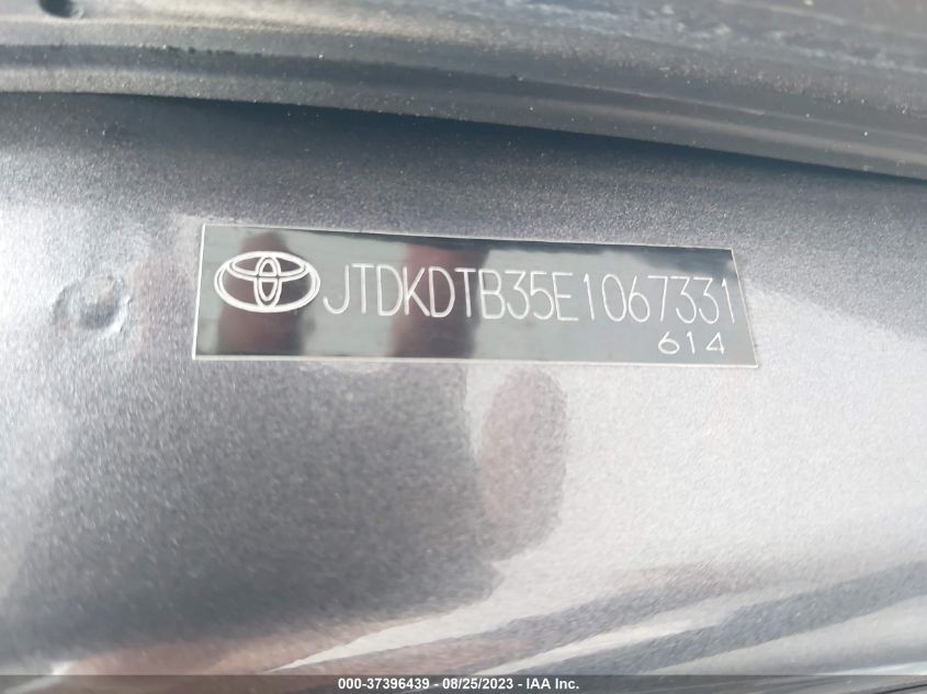 2014 TOYOTA PRIUS C ONE/THREE/TWO/FOUR - JTDKDTB35E1067331