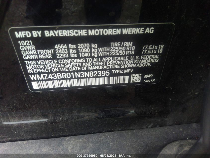 2022 MINI COUNTRYMAN COOPER - WMZ43BR01N3N82395