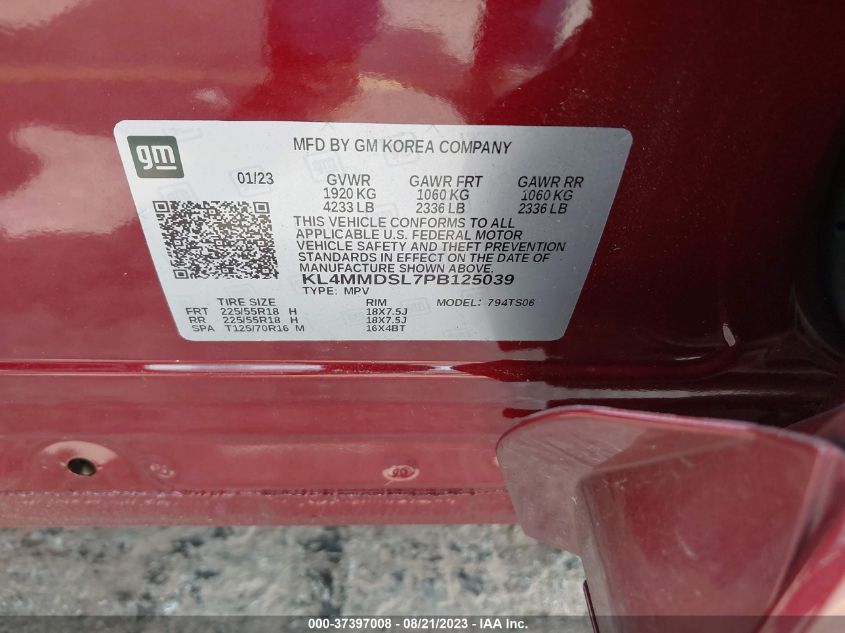 2023 BUICK ENCORE GX SELECT - KL4MMDSL7PB125039