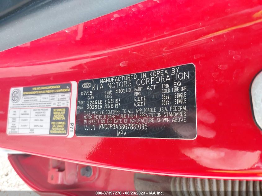 2016 KIA SOUL + - KNDJP3A58G7831095