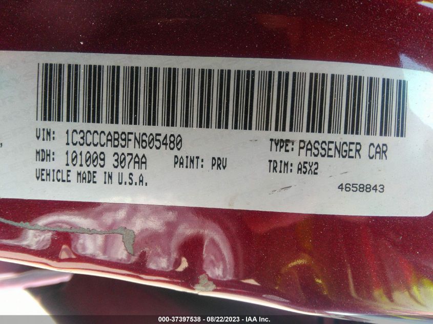 2015 CHRYSLER 200 LIMITED - 1C3CCCAB9FN605480