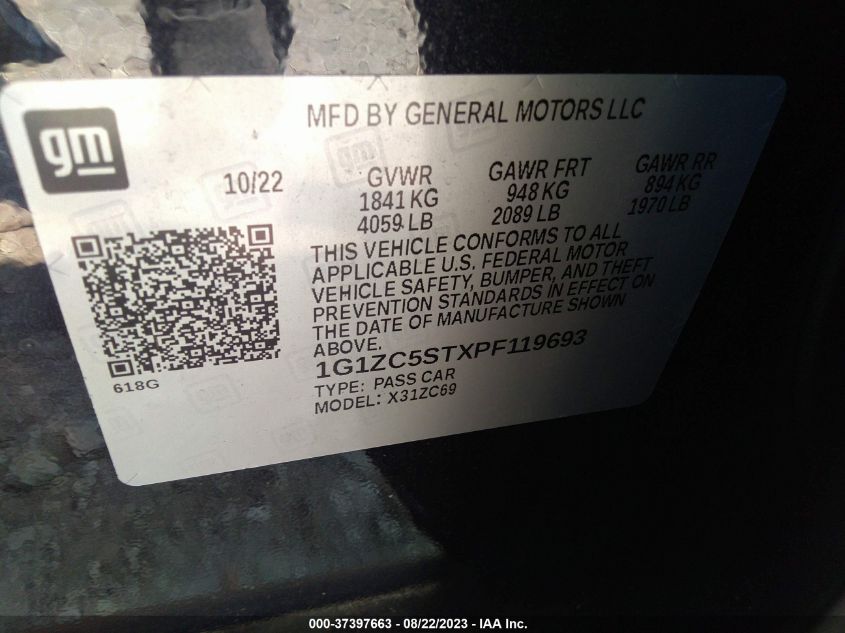 2023 CHEVROLET MALIBU LS - 1G1ZC5STXPF119693