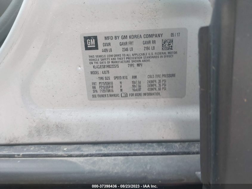 2017 BUICK ENCORE PREFERRED - KL4CJESB1HB222515