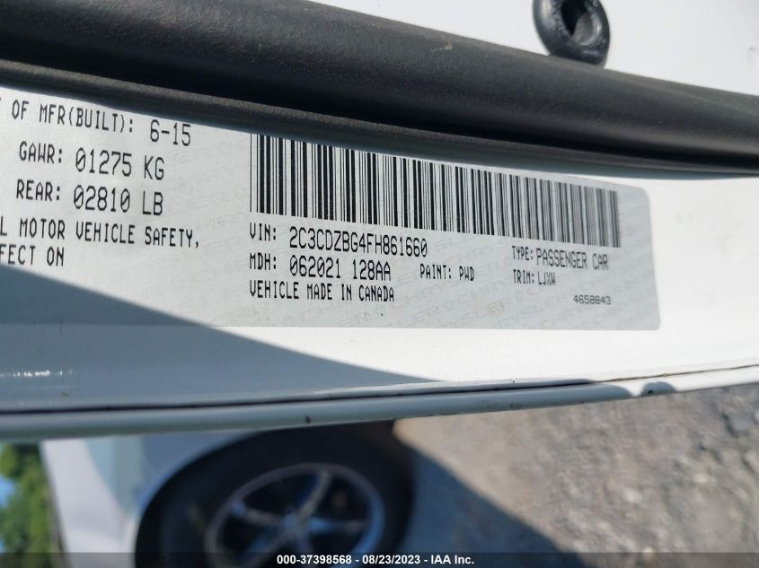 2015 DODGE CHALLENGER SXT PLUS - 2C3CDZBG4FH861660