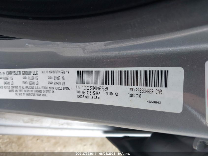 2013 DODGE AVENGER SE - 1C3CDZABXDN637559