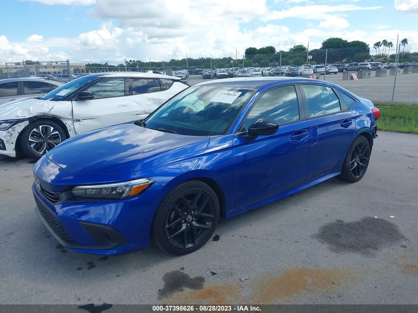 VIN 2HGFE2F56NH553489 2022 HONDA CIVIC SEDAN SPORT