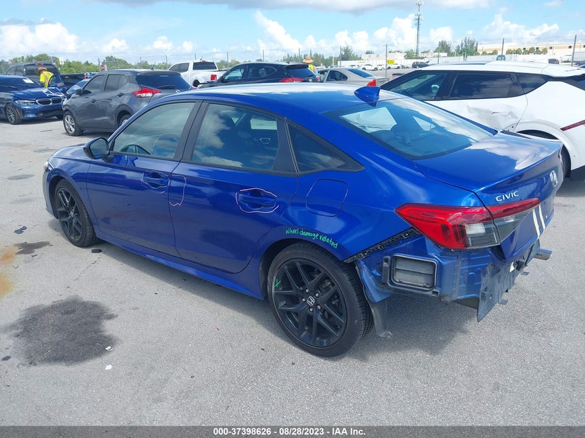 VIN 2HGFE2F56NH553489 2022 HONDA CIVIC SEDAN SPORT