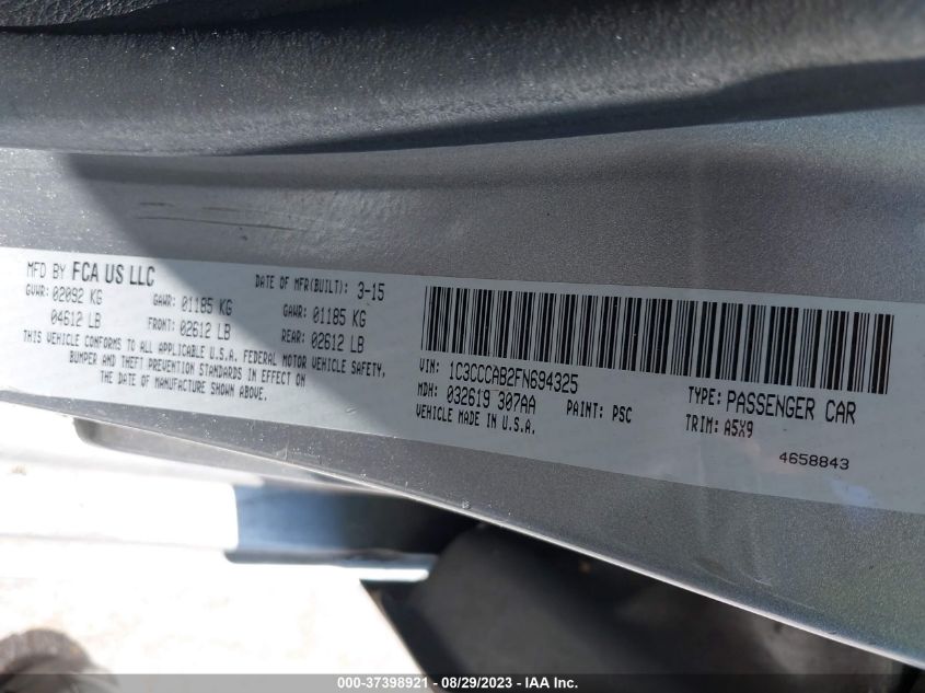 2015 CHRYSLER 200 LIMITED - 1C3CCCAB2FN694325