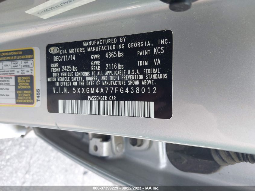 2015 KIA OPTIMA LX - 5XXGM4A77FG438012