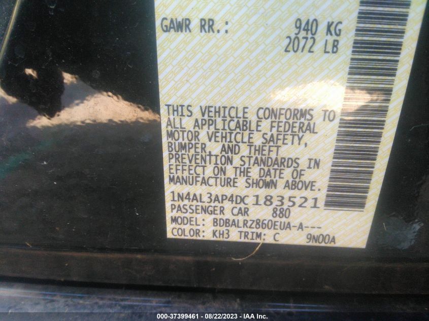 2013 NISSAN ALTIMA 2.5 S - 1N4AL3AP4DC183521