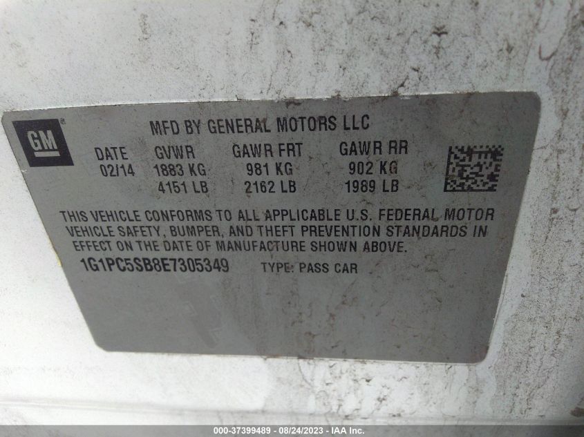 2014 CHEVROLET CRUZE 1LT - 1G1PC5SB8E7305349