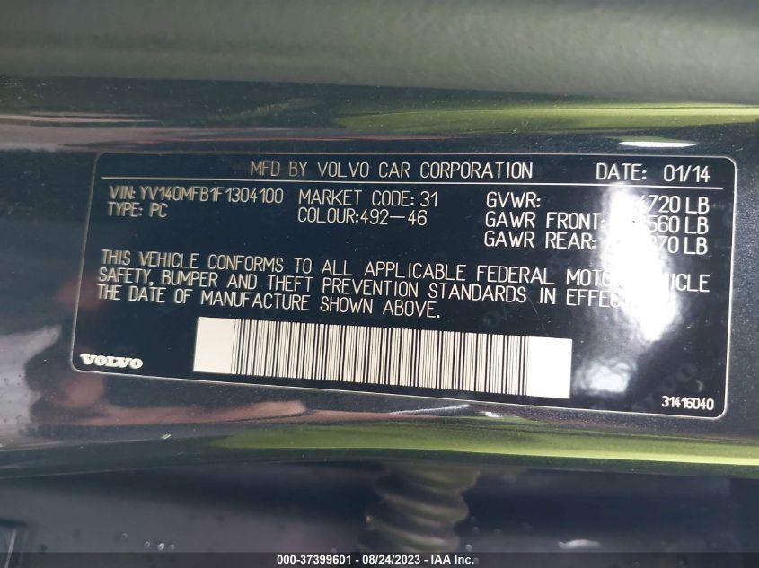 2015 VOLVO S60 T5 DRIVE-E PREMIER - YV140MFB1F1304100