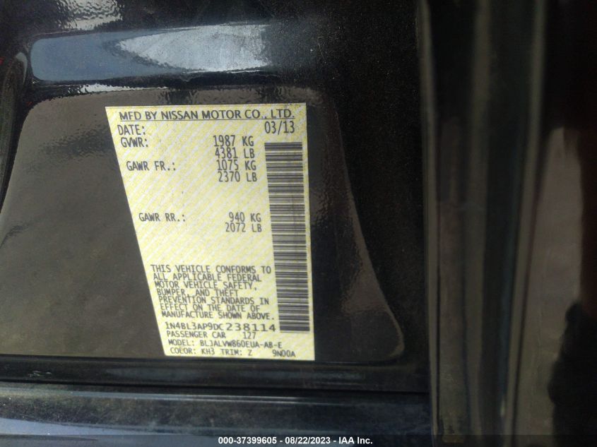 2013 NISSAN ALTIMA 3.5 SL - 1N4BL3AP9DC238114