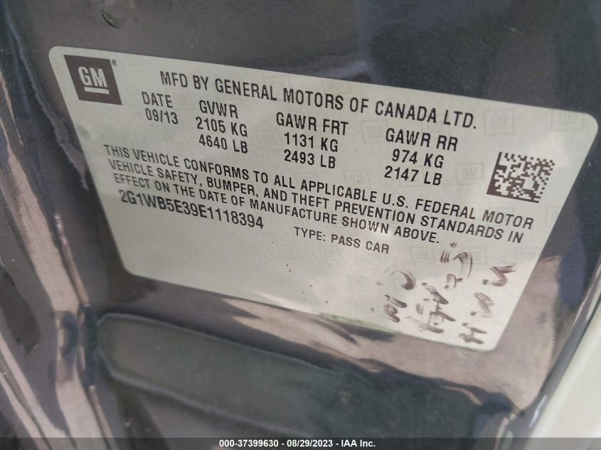 2014 CHEVROLET IMPALA LIMITED LT - 2G1WB5E39E1118394