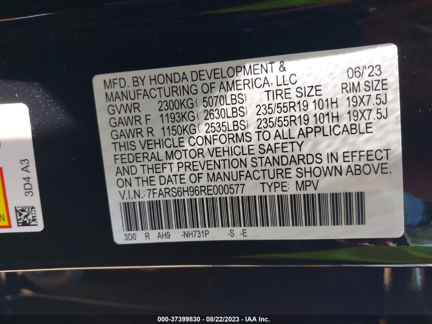 2024 HONDA CR-V HYBRID SPORT TOURING - 7FARS6H96RE000577