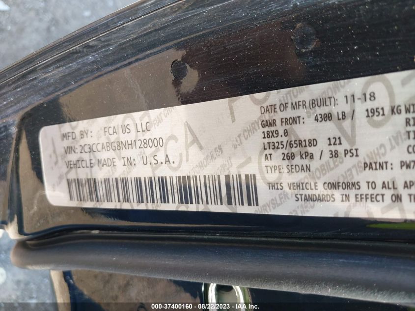 2021 CHRYSLER 300 300S - 2C3CCABG9MH549643