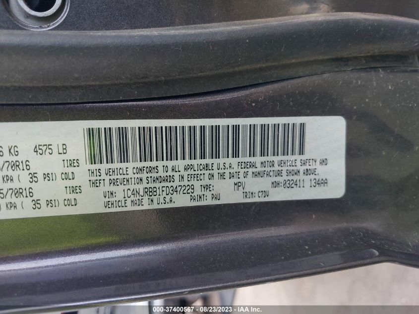 2015 JEEP PATRIOT SPORT - 1C4NJRBB1FD347229